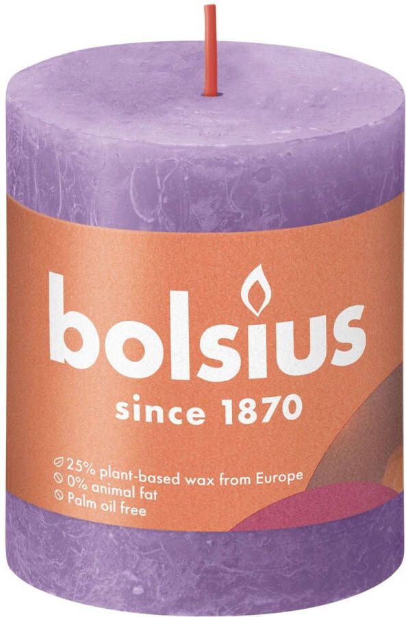 Bolsius Rustiek stompkaars 80 68 Vibrant Violet