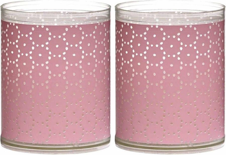 Bolsius geurkaarsen Rosa wax roze 2 stuks