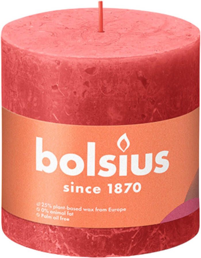 Bolsius Stompkaars Blossom Pink Ø100 mm Hoogte 10 cm Roze 62 branduren