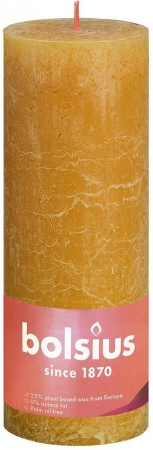 Bolsius Stompkaars Honeycomb Yellow Ø68 Mm Hoogte 19 Cm Geel 85 Branduren