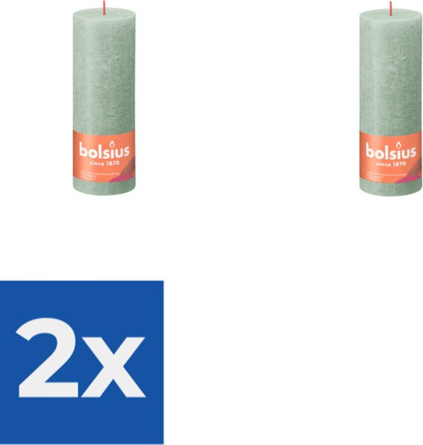 Bolsius Stompkaars Jadegreen Voordeelverpakking 2 stuks