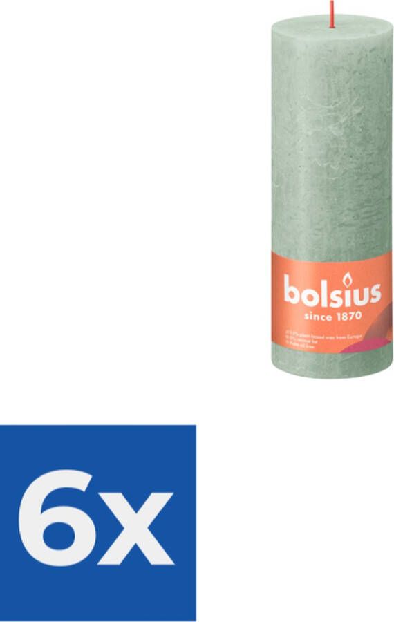 Bolsius Stompkaars Jadegreen Voordeelverpakking 6 stuks
