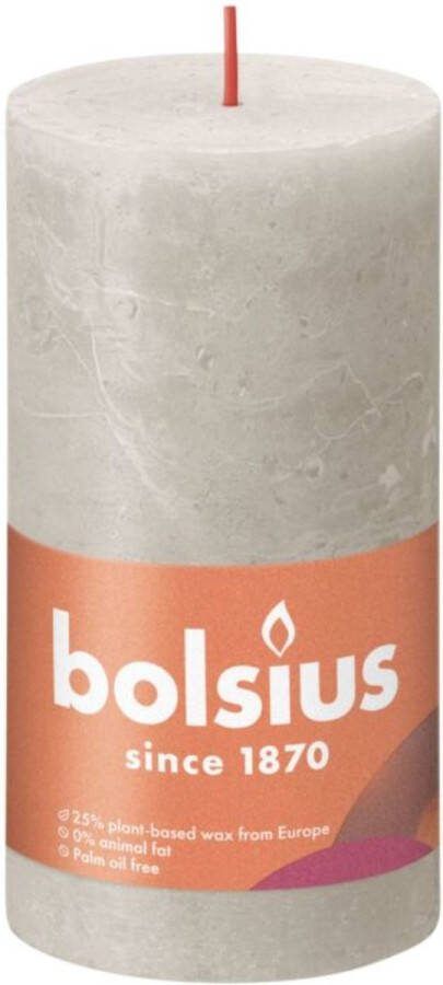Bolsius Stompkaars Sandy Grey Ø68 mm Hoogte 13 cm Zandgrijs 60 branduren