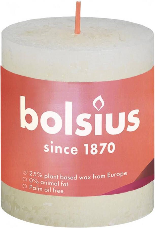 Bolsius Stompkaars Soft Pearl Ø68 mm Hoogte 8 cm Parelwit 35 Branduren