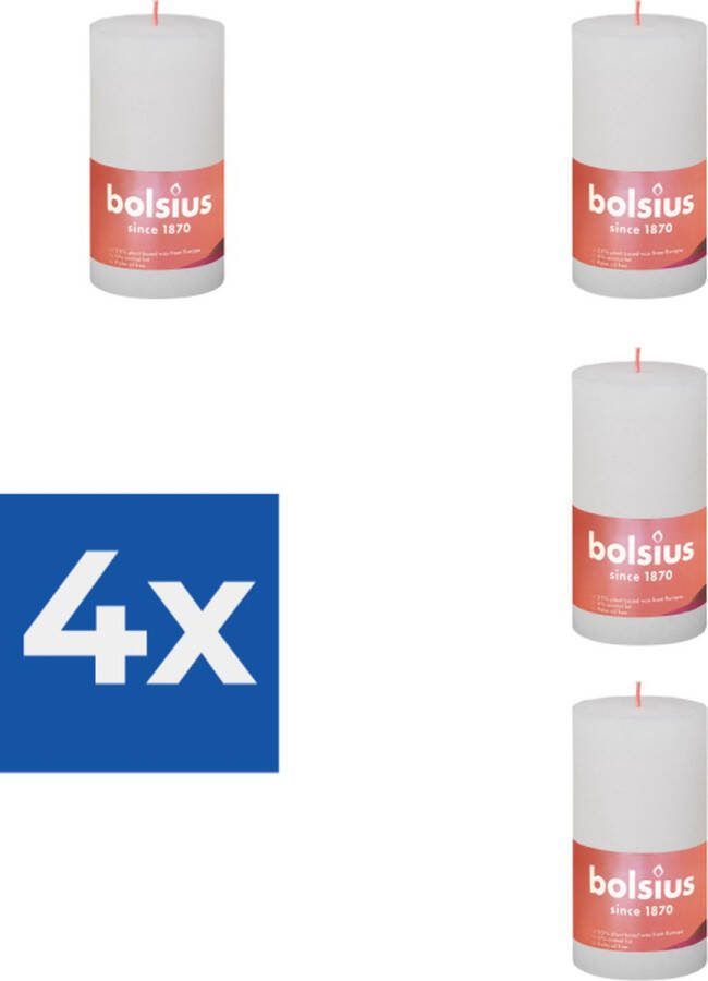 Bolsius Stompkaars Wit 13 cm Voordeelverpakking 4 stuks