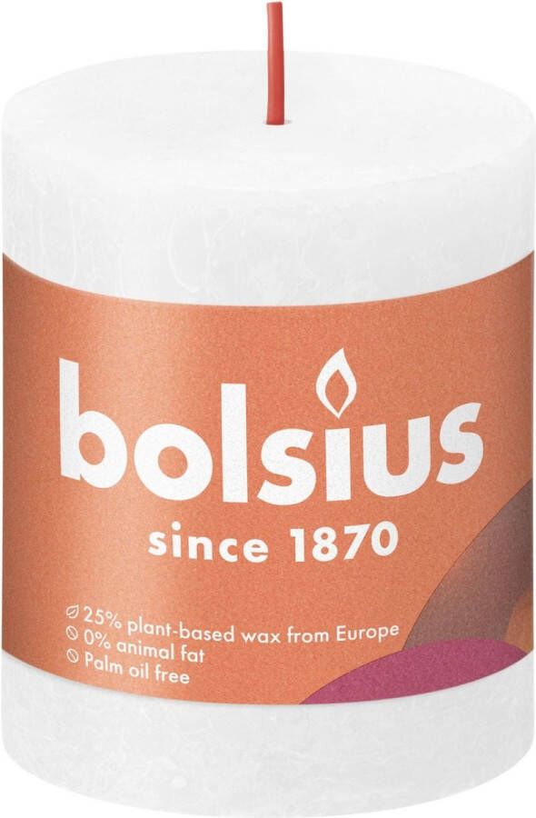 Bolsius Stompkaars Cloudy White Ø68 mm Hoogte 8 cm Wit 35 branduren