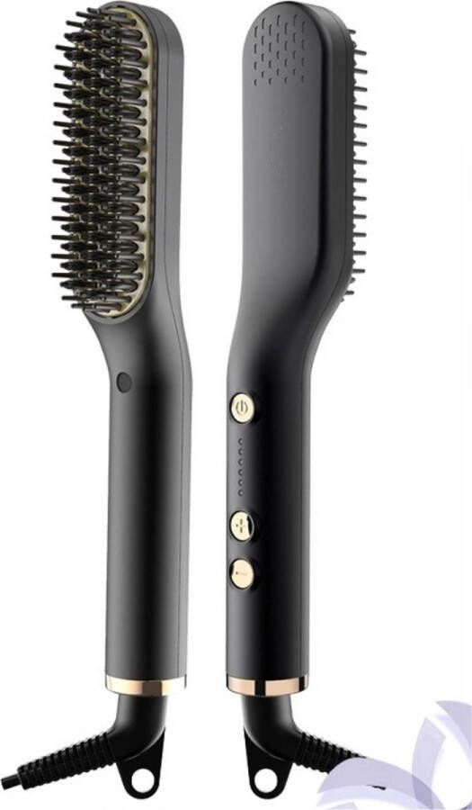 Bolture Baard Stijltang Baard Styler Voor Ieder Baardtype Baardstijler met Temperatuurregeling Straightener Zwart