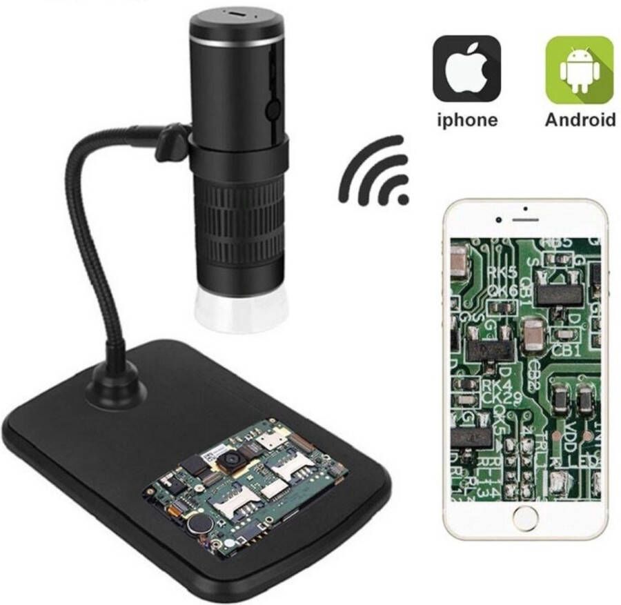 Bolture Microscoop Voor Kinderen Digitaal Draadloos Videoverbinding 1000x Zoom 1080p Smartphone Apple Android