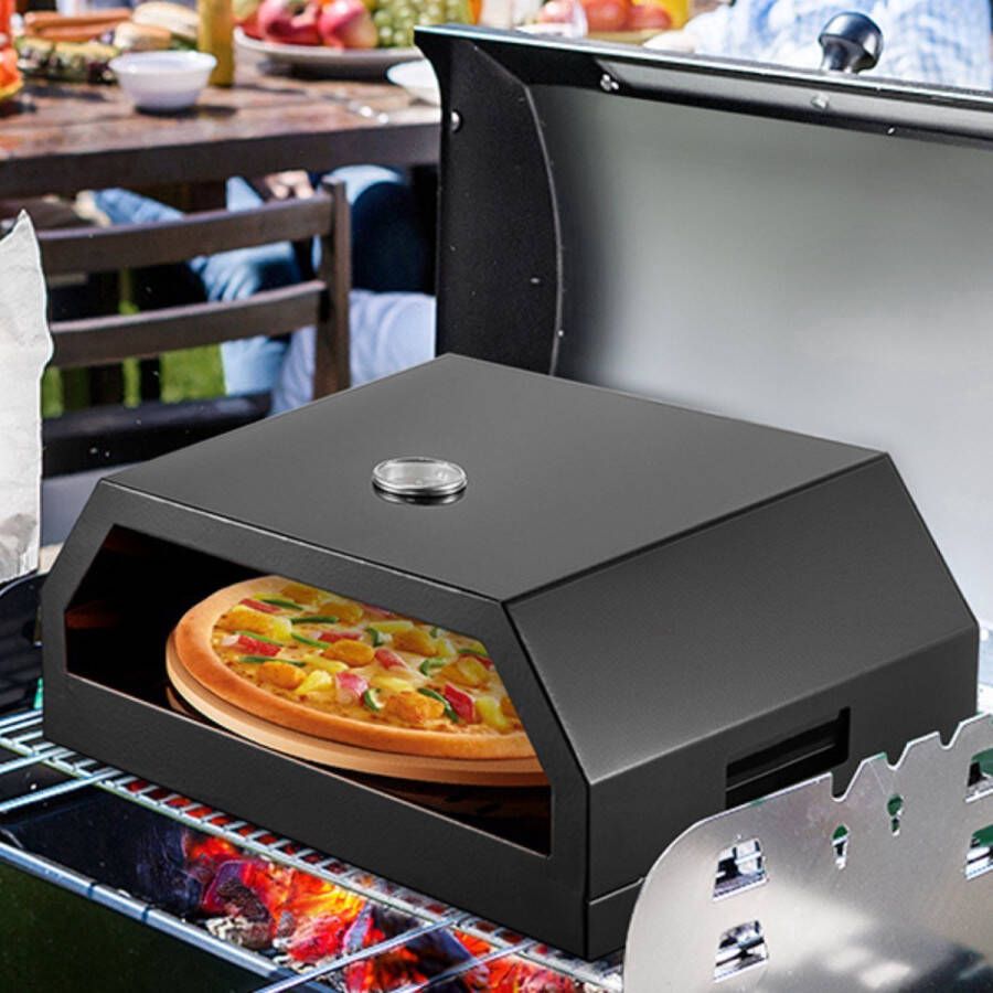 Bolture Pizza Oven Buiten Houtgestookte Pizza Oven Tot 230ºC Pizzasteen RVS Inclusief Pizzaspatel