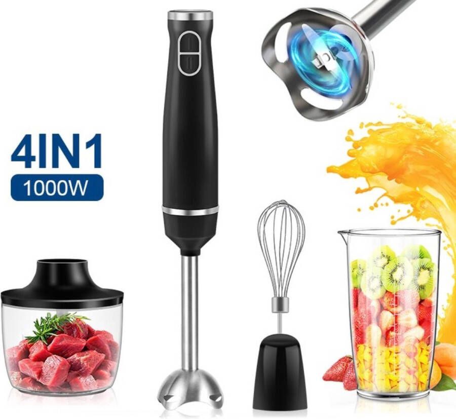 Bolture Staafmixer Set Staafmixer Met Hakmolen Hand Blender Inclusief Gratis Extra s 1000 Watt