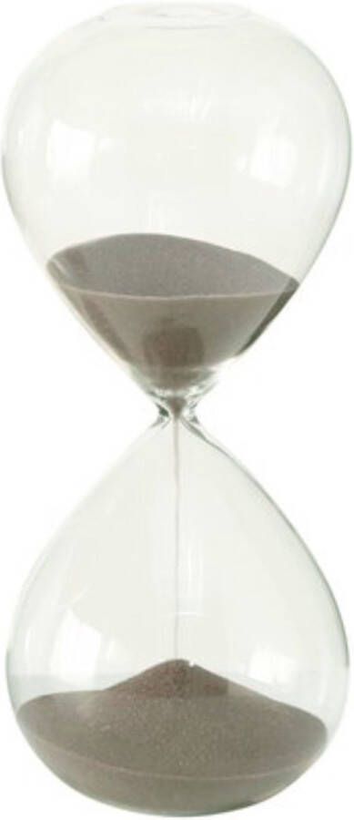 Merkloos Sans marque Decoratie zandloper glas met beige zand 24 cm Glazen zandloper timer Woondecoraties woonaccessoires