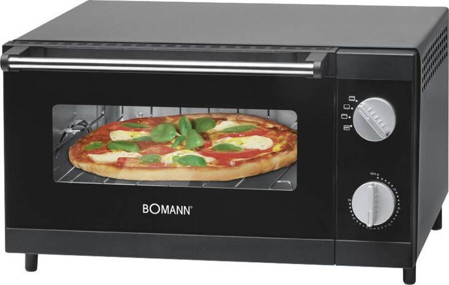 BOMANN Mini-oven MPO 2246 CB Pizzaoven ideaal voor grillen en opbakken