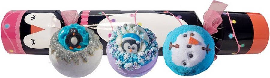 Bomb Cosmetics Festive Penguin Blaster x 3 Cracker Bruisballen Kerst Winter