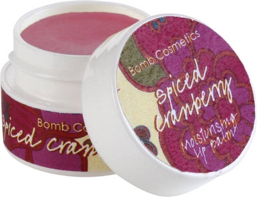 Bomb Cosmetics tinted lip balm getinte lippenbalsem in potje Spiced cranberry cranberrie 9ml