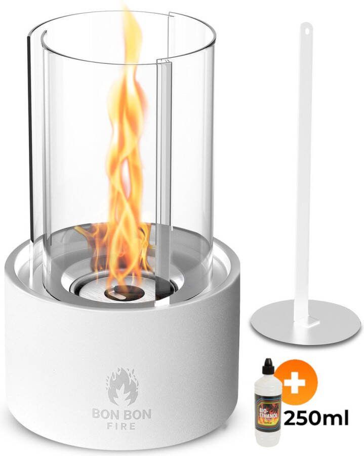 Bon Fire Tornado Tafelhaard Incl. 250ml Bio Ethanol Verstelbare Vlam Bio Ethanol Sfeerhaard Voor Binnen en Buiten