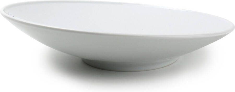 BonBistro Diep bord 30xH8cm schuin wit Appetite (Set van 6)