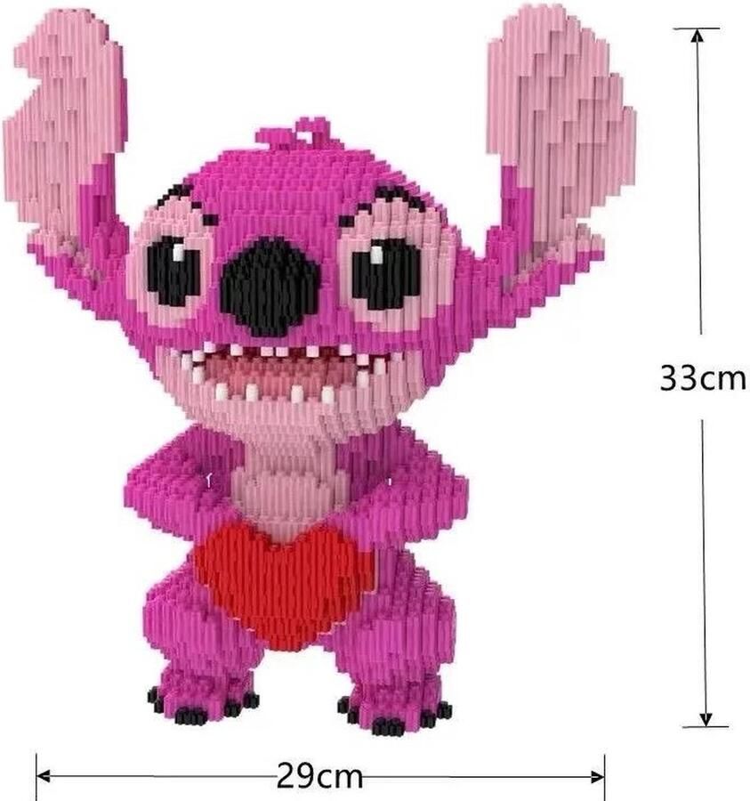BonBonVibes Lillo en Stit bouwstenen bouwpakket Roze Speelgoed van Lillo en Stit puzzel 5300 stuks Stit Puzzel Lillo stit puzzel for kids Stit bouwstenen contructiespeelgoed Angell en Stit