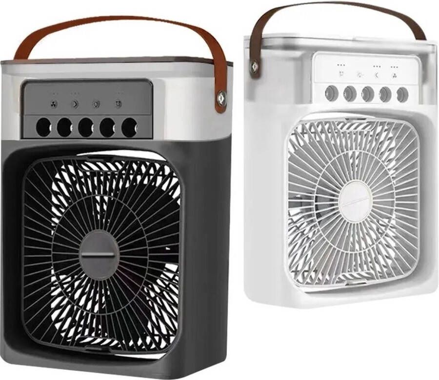 BonBonVibes bureau Airco Ventilator Aircooler Mini airco Luchtbevochtigers Luchtkoeler Bureau airco Draagbaar USB Drie windsnelheden Met koel element