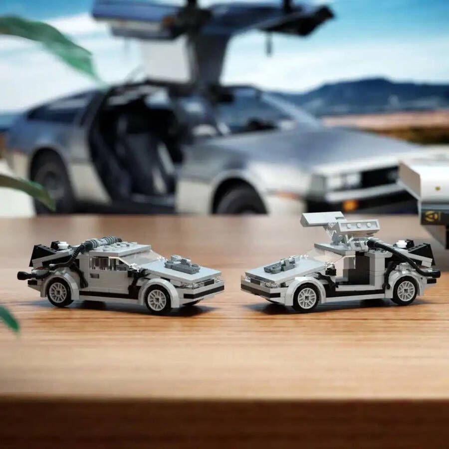 BonBonVibes Sportauto Back To The Future op Bouwstenen Constructie speelgoed Sportauto Back To The Future Sportauto Compatible met bouwstenen- Sportauto Back To The Future 3D puzzel Sportauto 3D puzzel