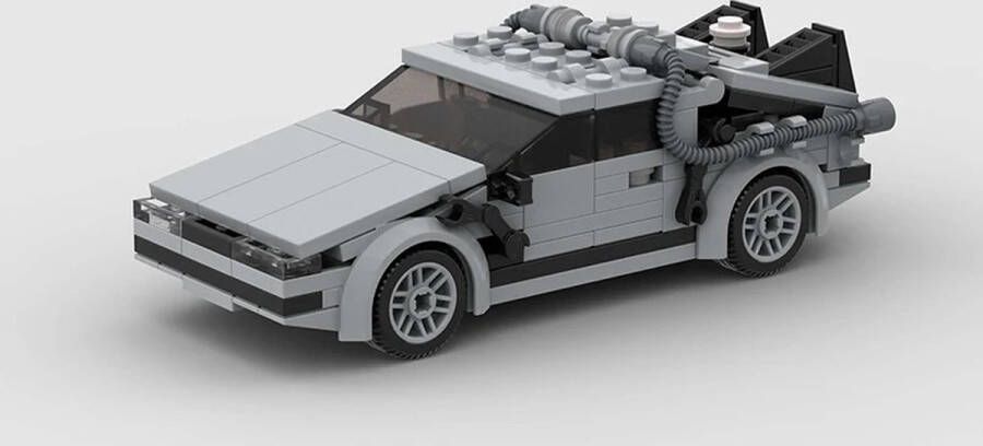 BonBonVibes Sportauto Back To The Future op Bouwstenen Constructie speelgoed Sportauto Back To The Future Sportauto Compatible met bouwstenen- Sportauto Back To The Future 3D puzzel Sportauto 3D puzzel