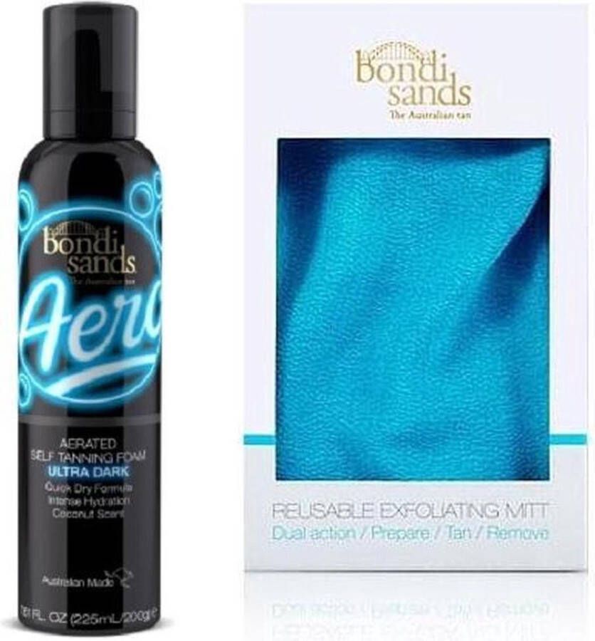 Bondi Sands Aero Self Tanning Foam Ultra Dark en Reusable Exfoliating Mitt