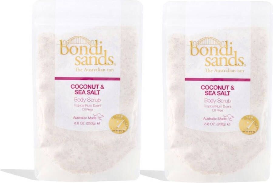 Bondi Sands Body Scrub Coconut & Sea Salt Tropical Rum 2 Pak