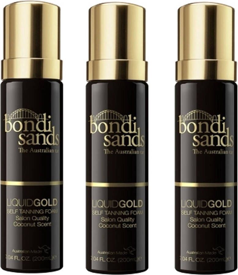 Bondi Sands Liquid Gold Self Tanning Foam 3 pak