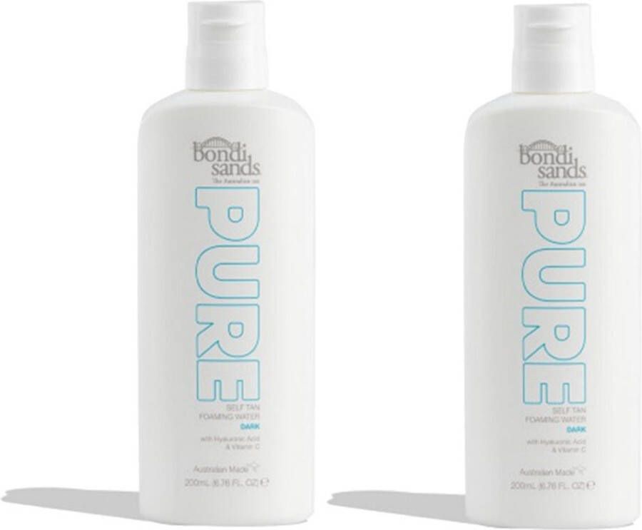 Bondi Sands Pure Self Tan Foaming Water Dark 2 pak