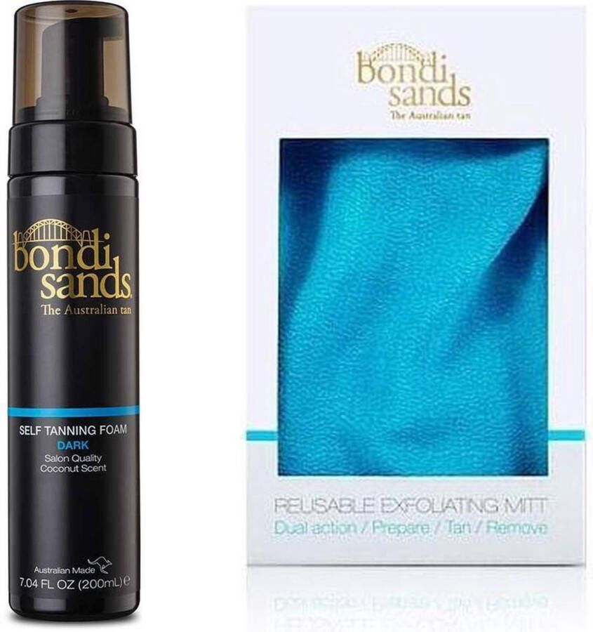 Bondi Sands Self Tanning Foam Dark en Reusable Exfoliating Mitt