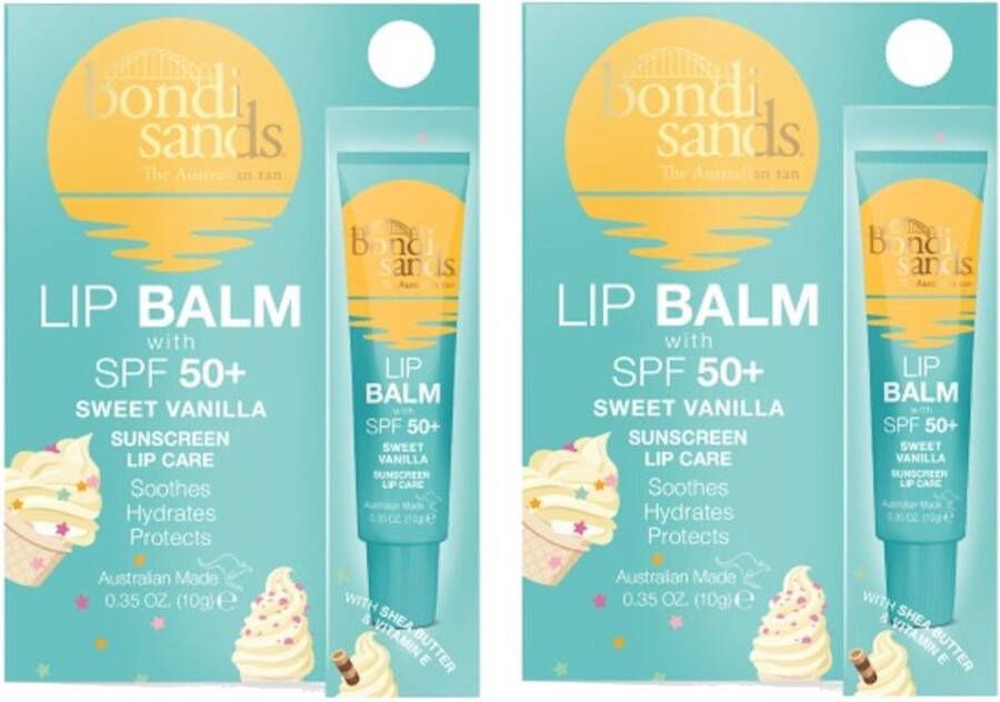 Bondi Sands Sunscreen Lip Balm SPF 50+ Sweet Vanilla 2 Pak