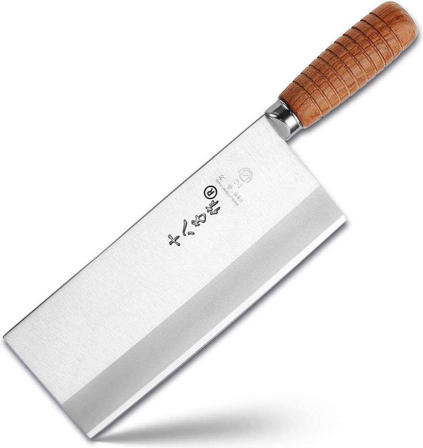 Bondoo Chinese cleaver Shibazi ZUO Chinees groentemes 200mm Chinees hakmes F208-2 Hout