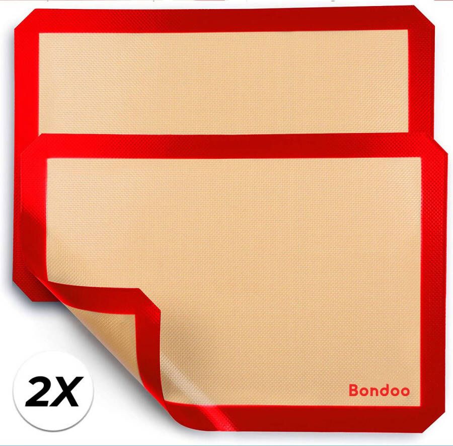 Bondoo Deegmat 40x30cm 2X- Rood