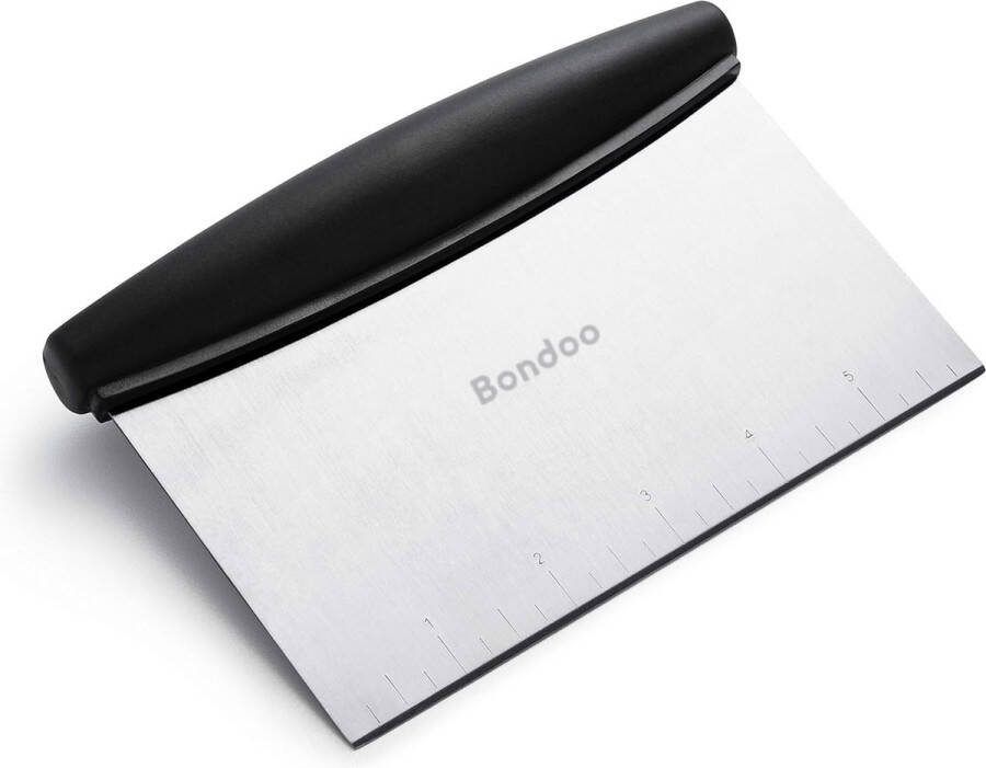 Bondoo Deegschraper Ergonomisch Deegsteker RVS Pizza mes Groentesnijder Zilver