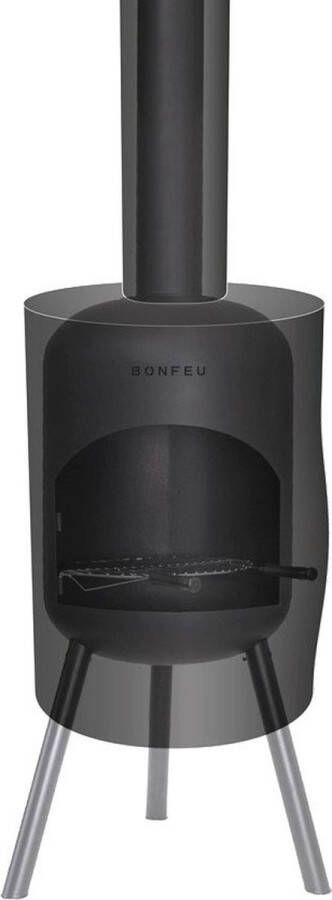 BonFeu Beschermhoes BonBono BonPyra BonSelo L 63 x B 63 x H 154 cm PVC Zwart