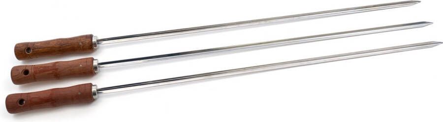 BonFeu BonSkewer – 3 Stuks 75 cm Spiezen BBQ Vleespennen Staal
