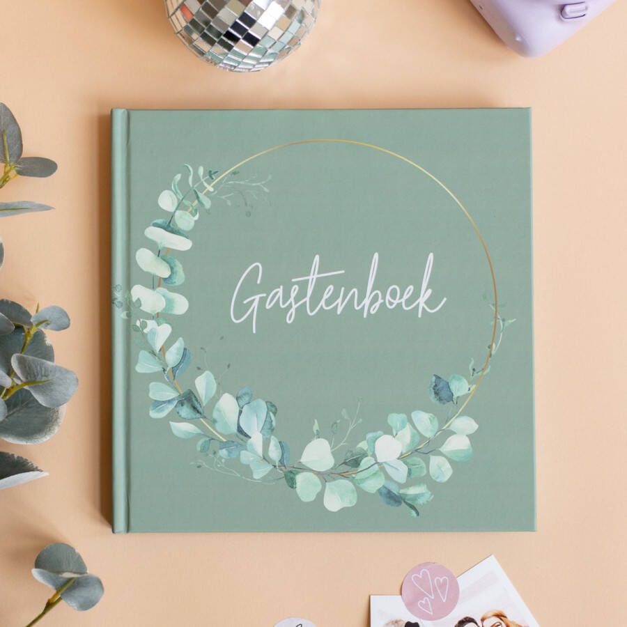 Bonjour to you Gastenboek Bruiloft Floral Krans