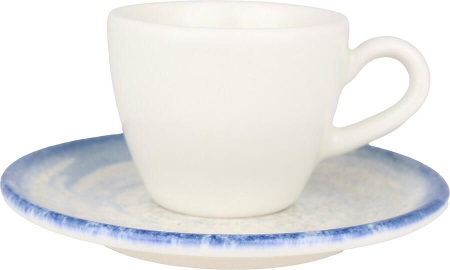 Bonna Harena Espresso kopjes & schotel 80 cc Porselein set van 6