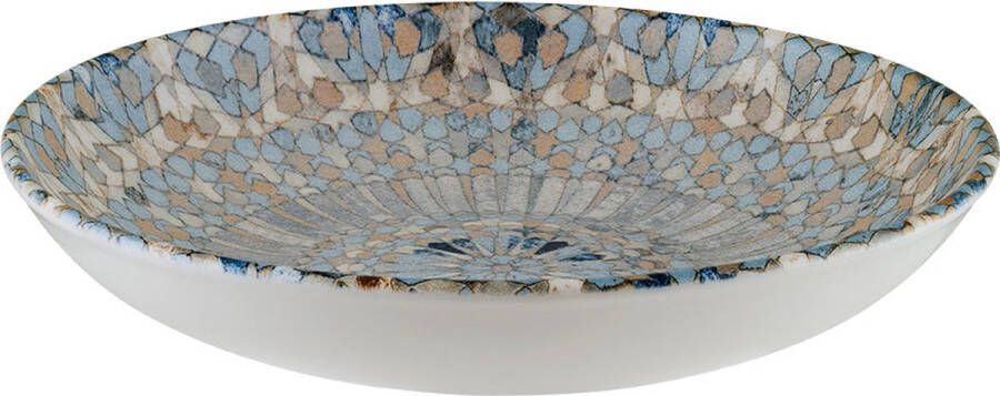 Bonna Diep bord Luca Mosaic Porselein 23 cm (1000cc) set van 6