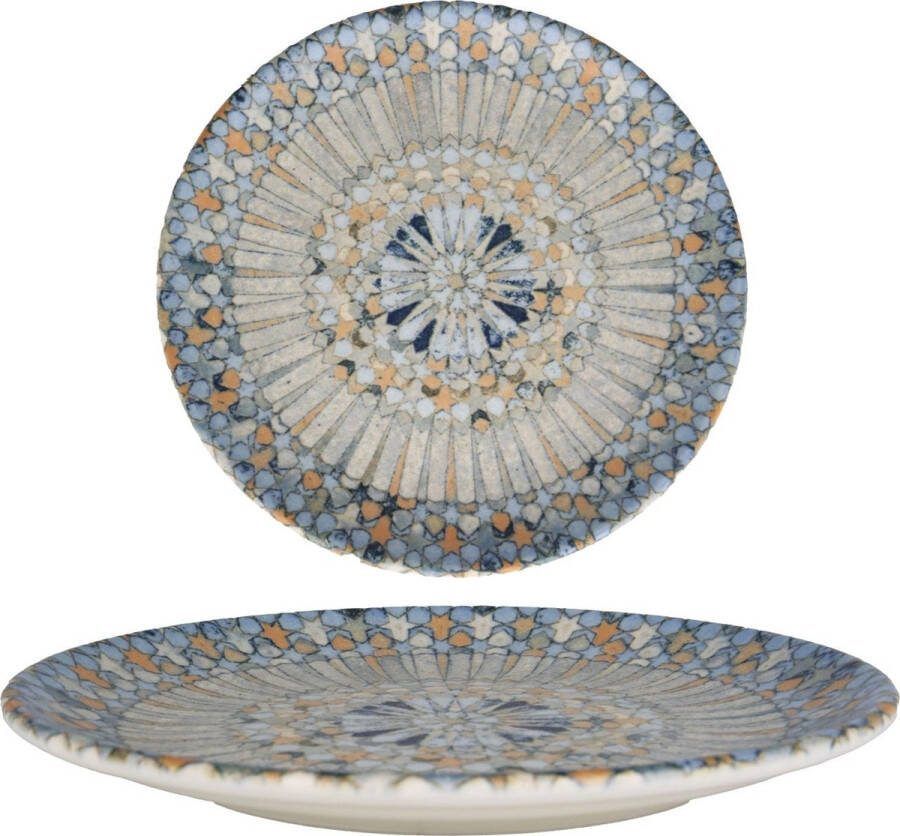 Bonna Dessertbord Luca Mosaic Porselein 17 cm set van 6