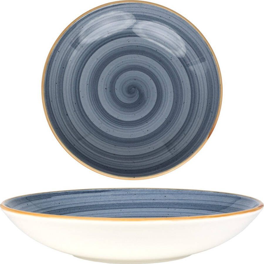 Bonna Diep bord Aura Dusk Porselein 25 cm (1300cc) set van 6