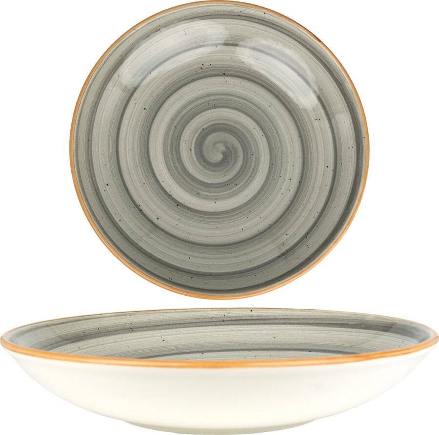 Bonna Diep bord Aura Space Porselein 25 cm (1300cc) set van 6
