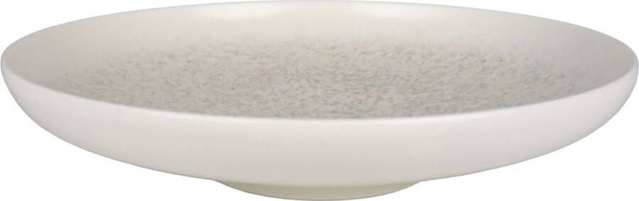 Bonna Diep bord Lunar White Porselein 25 cm (1300cc) set van 6
