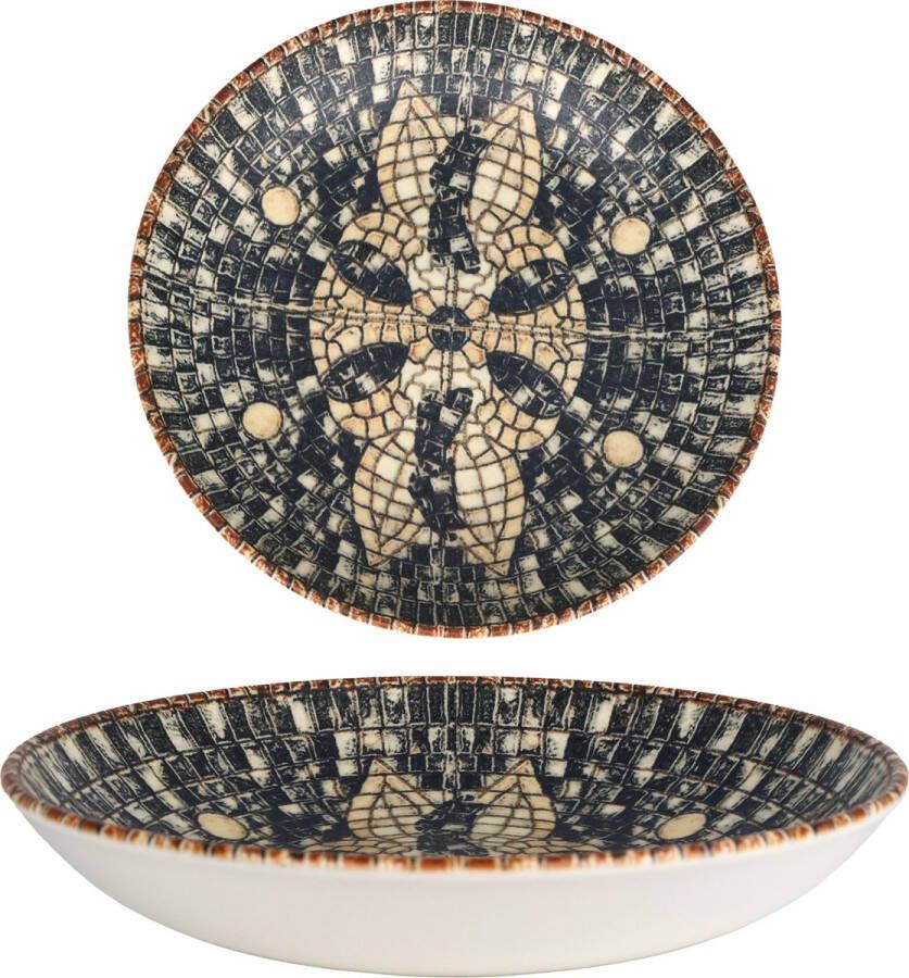 Bonna Diep bord Mesopotamia Porselein 23 cm (1000cc) set van 6
