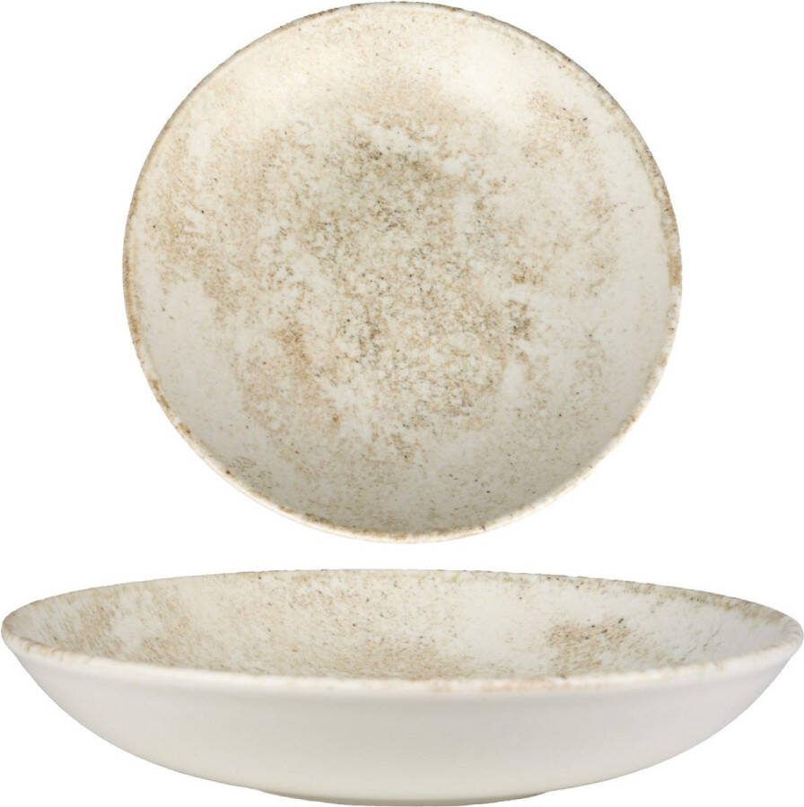 Bonna Diep bord Nacrous Porselein 25 cm (1300cc) set van 6