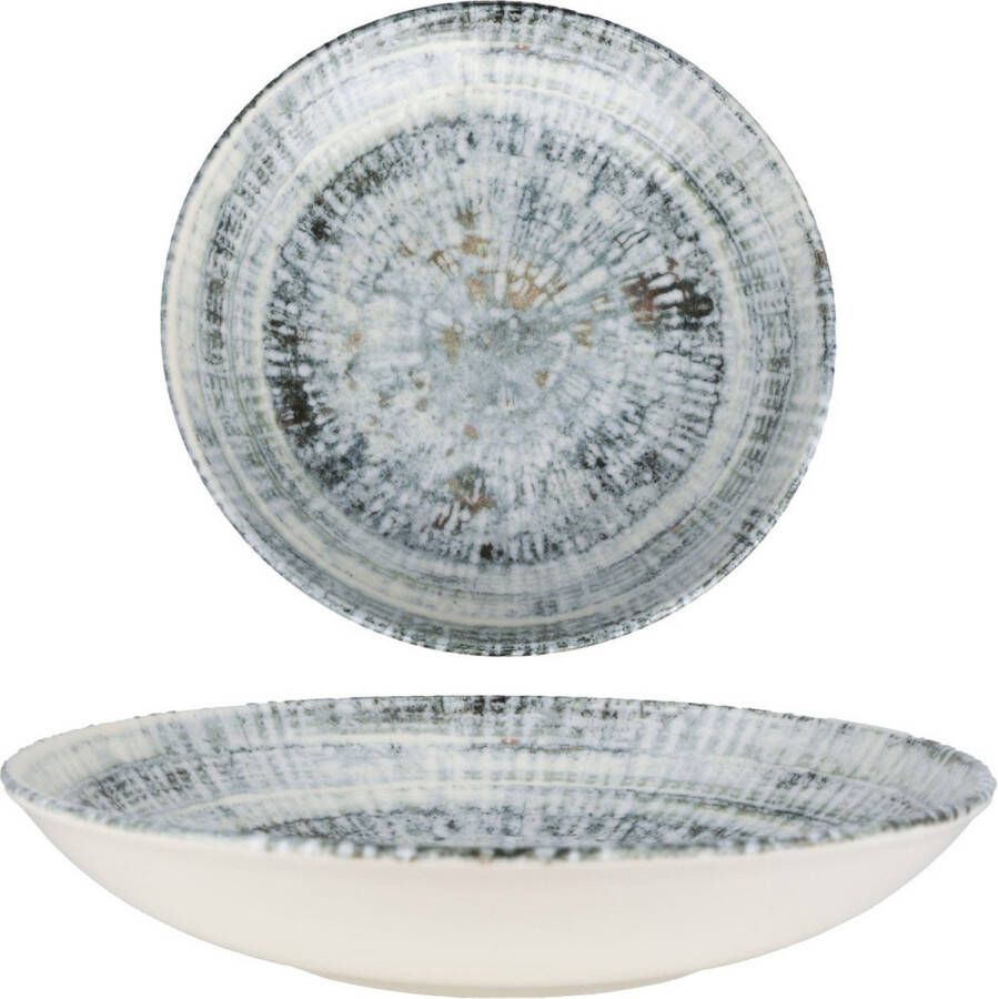 Bonna Diep bord Odette Porselein 25 cm (1300cc) set van 6