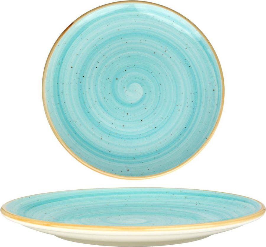 Bonna Dinerbord Aqua Porselein 30 cm set van 6
