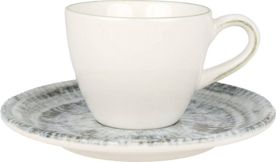 Bonna Odette Espresso kopjes & schotel 80 cc Porselein set van 6