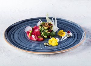 Bonna Platte Bord Aura Dusk Porselein 27 cm set van 6