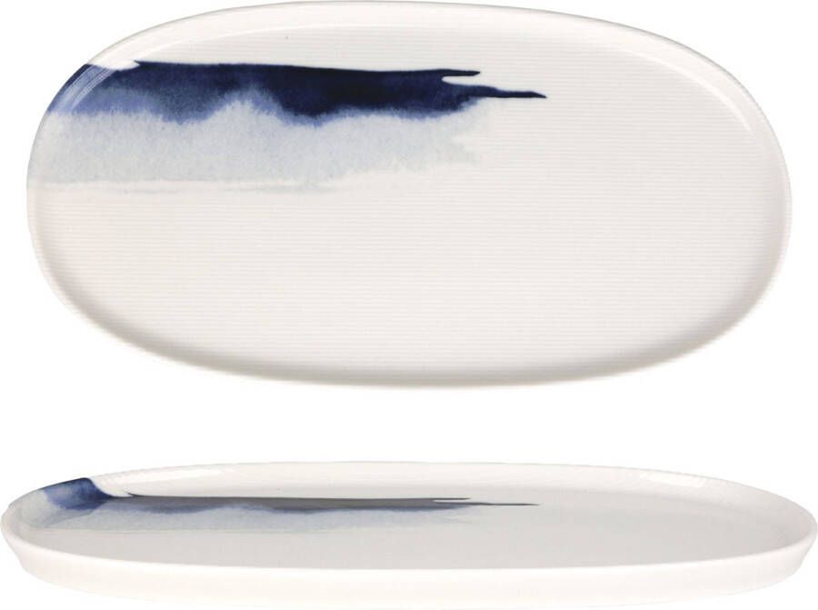 Bonna Serveerschaal Blue Wave Porselein 30 cm set van 2
