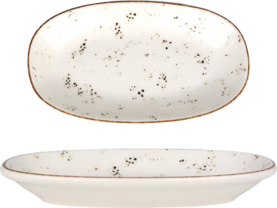 Bonna Serveerschaal Grain Porselein 19x11 cm set van 2